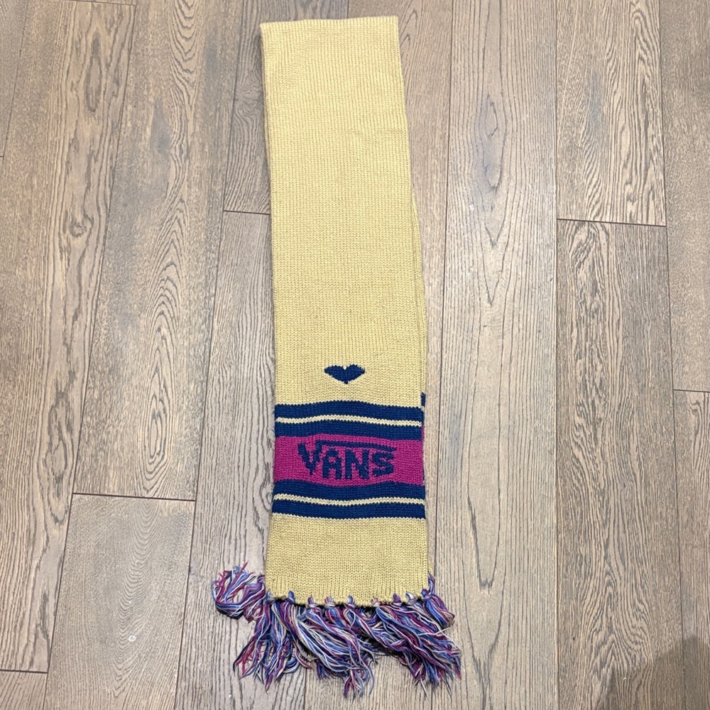 Vans Yellow and Blue Knit Scarf